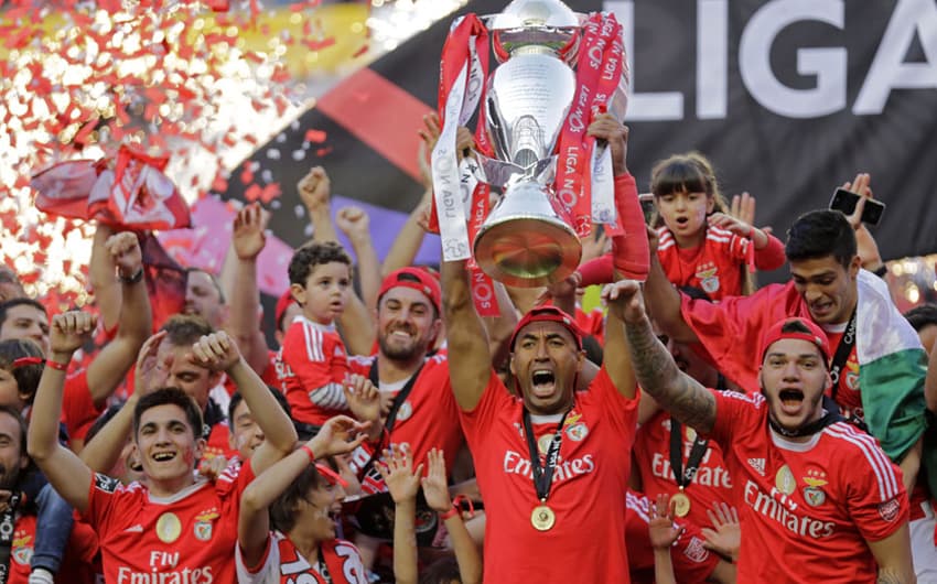 Festa pelo titulo portugues do Benfica