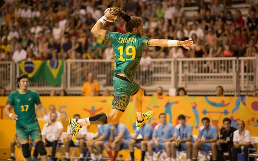 Seleção Brasileira Masculina em partida pelo Pan-Americano de Toronto/ Foto: CBHb