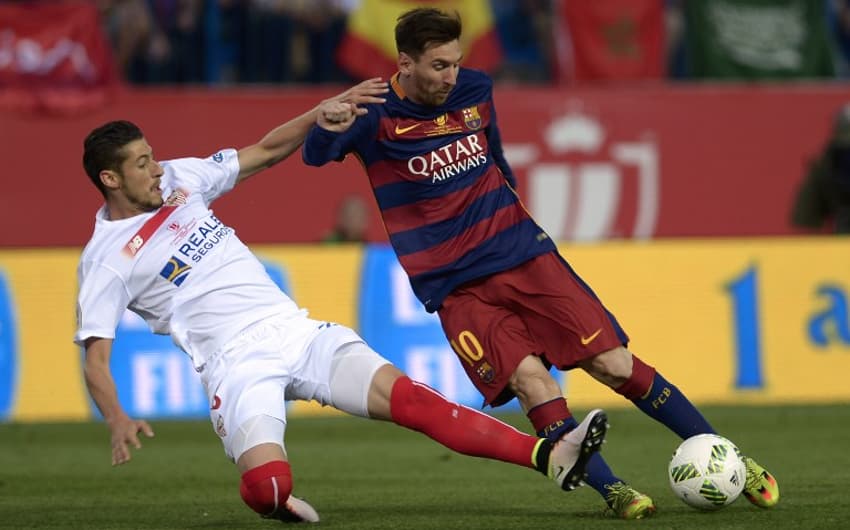 Messi e Escudero - Barcelona x Sevilla