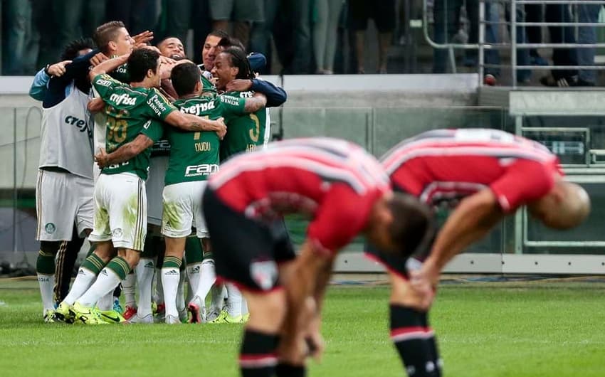 Palmeiras goleou o São Paulo por 4 a 0 em 28 de junho de 2015. Início do tabu&nbsp;