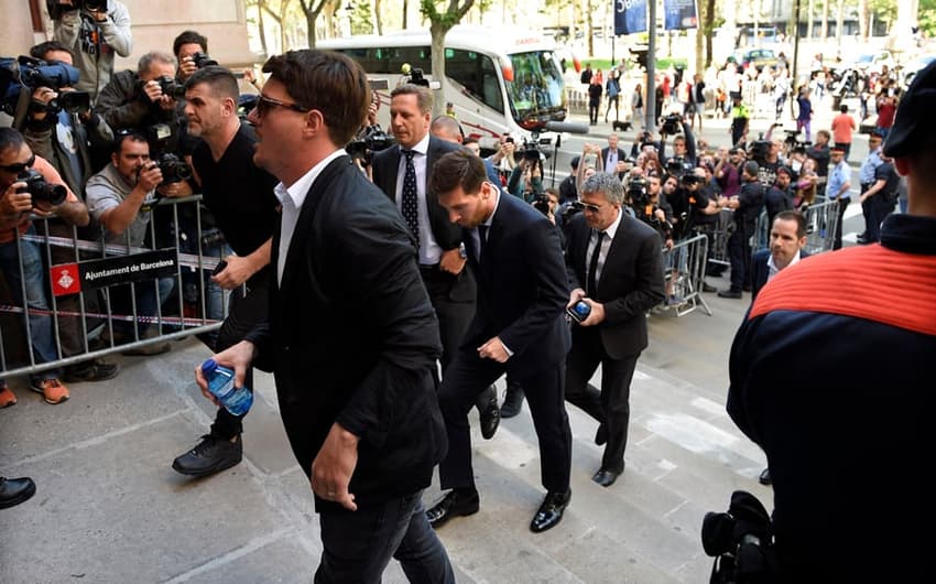 Messi no tribunal de Barcelona