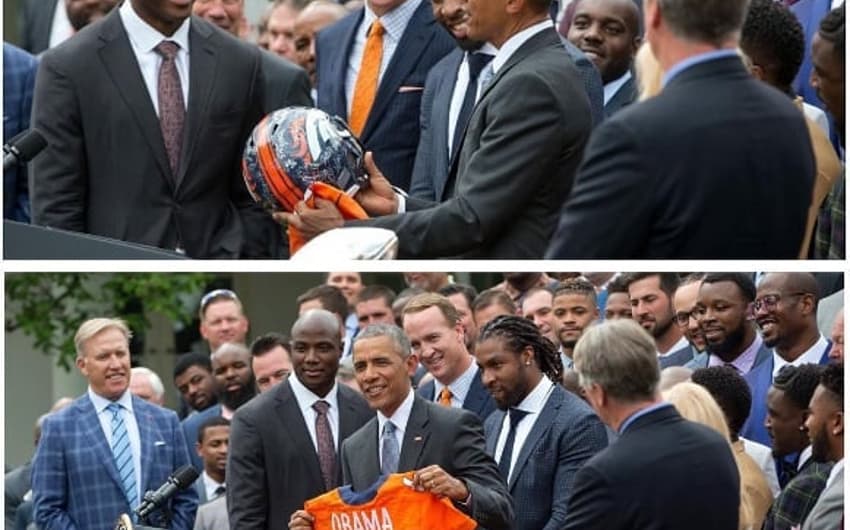 Obama + Broncos / Reprodução