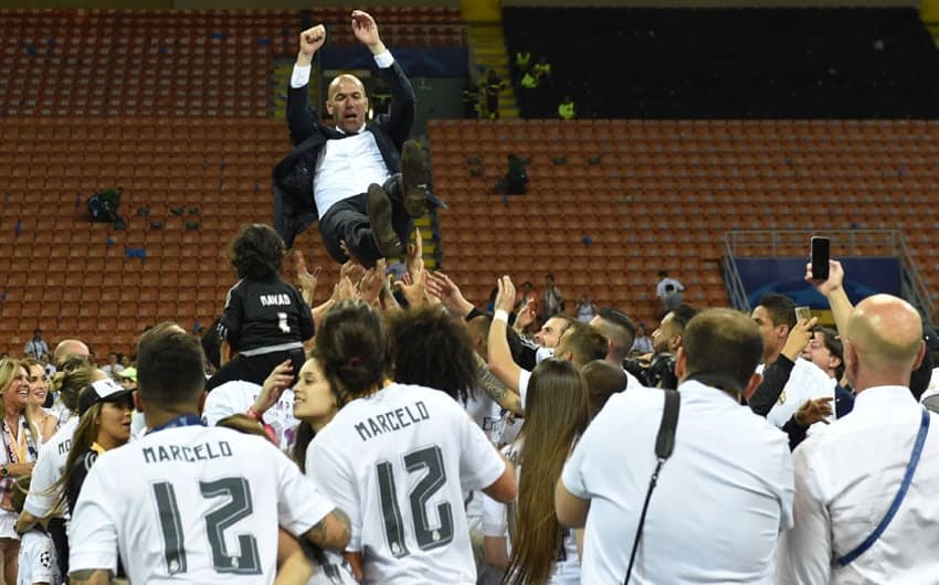Zidane como técnico (Real Madrid) ganhou a última Champions League