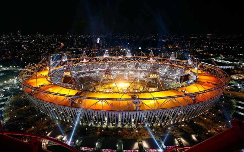 Olimpíadas 2012 - Londres - Estadio durante a celebração de abertura.