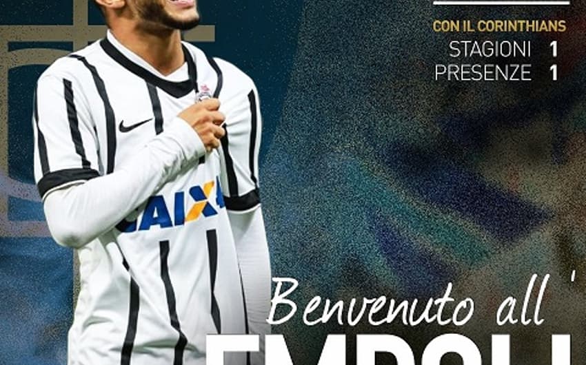 Imagem divulgada pelo perfil da Série A, liga do futebol italiano, com foto de Claudinho (Foto: Divulgação)