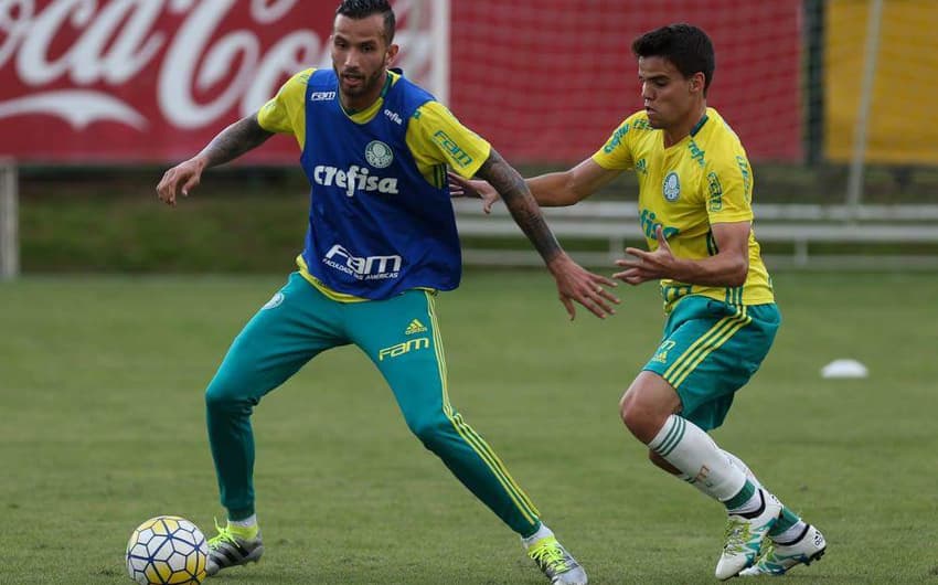 Leandro Pereira treinando com o grupo (FOTO: Cesar Greco/Palmeiras)