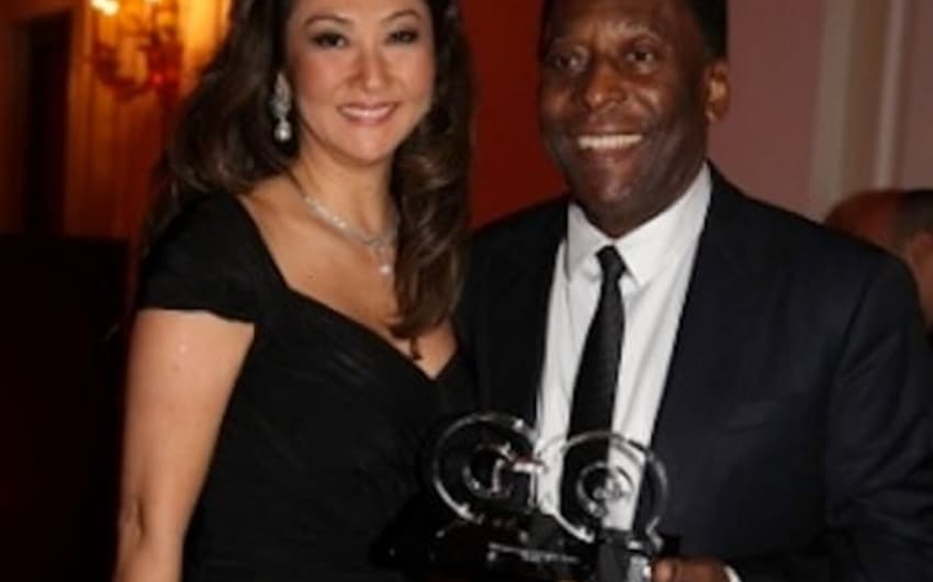 Pelé e Marcia Cibele Aoki
