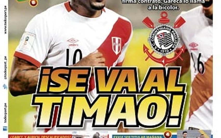 Farfán tem acerto com o Corinthians, segundo jornal peruano&nbsp;