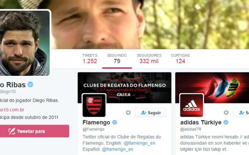 Diego começou a seguir o Flamengo na noite desta segunda-feira