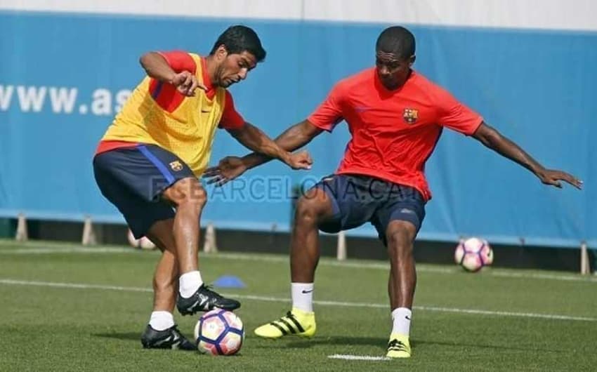 Suarez e Marlon - Treino do Barcelona