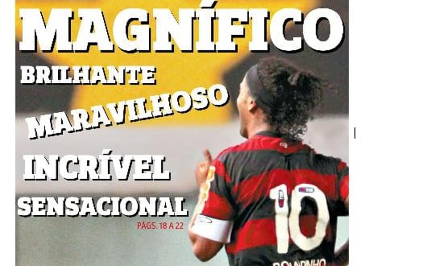 Capa - Diário LANCE! - Rio - Edição de 28/07/2011