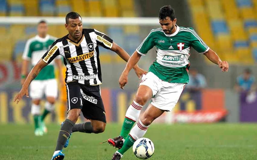 Último encontro: Botafogo 0x1 Palmeiras (08/10/2014, pelo Brasileirão)