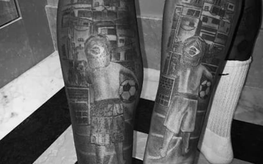 Tatuagem de Neymar e Gabriel Jesus