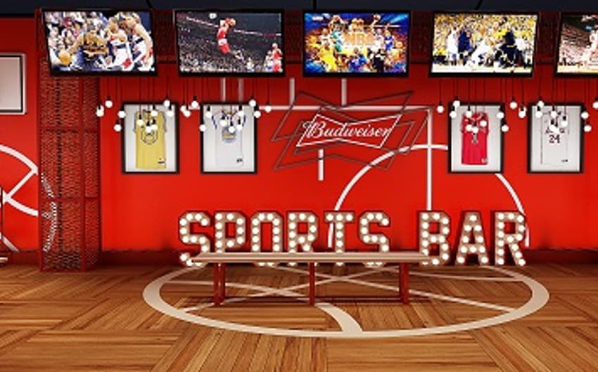 Espaço da NBA House, casa destinada aos fãs de basquete no Brasil (Foto: Divulgação)