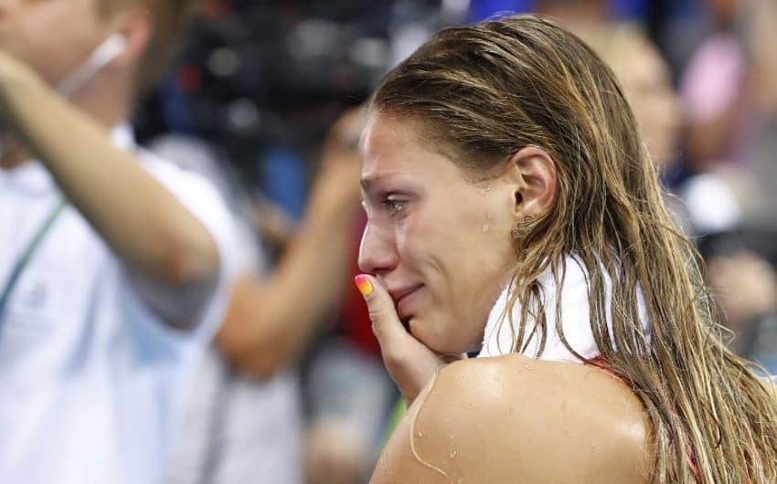 Yulia Efimova chorou após conquistar a prata no Rio&nbsp;<br>​