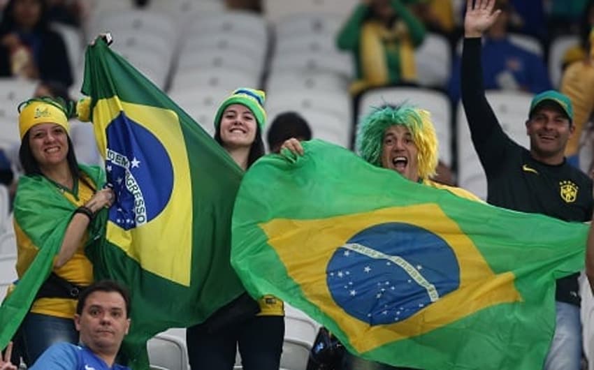 Torcida do Brasil na Arena Corinthians