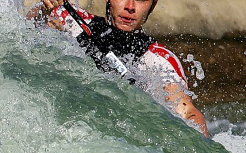 Stefan Henze durante o Campeonato Mundial de 2005 de canoagem slalom