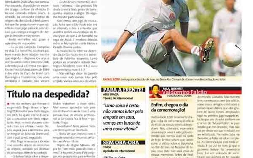 Com Rafael Sobis no ataque, Abel Braga apontava expectativa do Inter às vésperas do jogo com o São Paulo