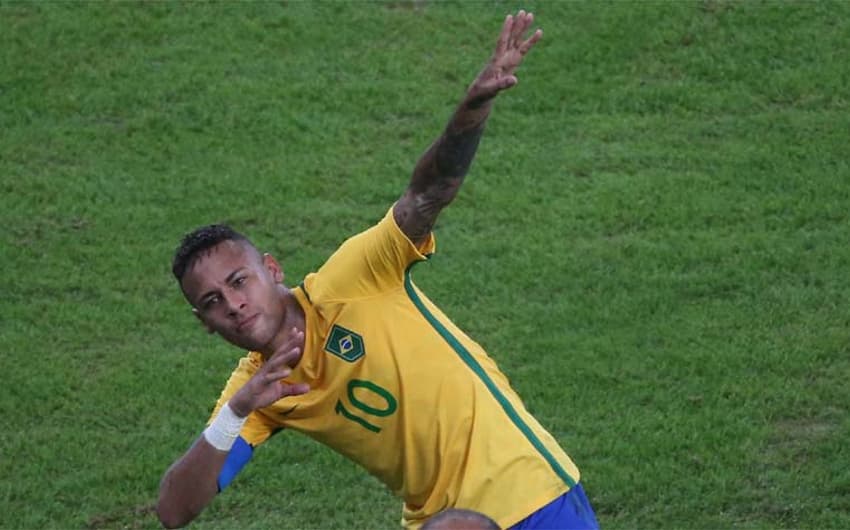 futebol masculino final - Brasil x Alemanha, Neymar comemora