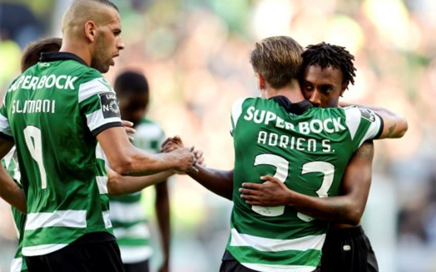Gelson Martins, Adrien e Slimani - Sporting x Porto