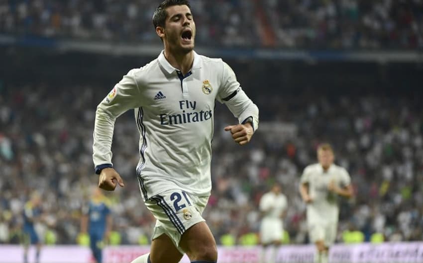 O atacante espanhol Morata está de volta ao Real Madrid