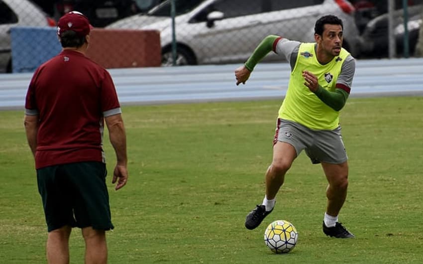 Levir Culpi, de costas, reencontrará Fred na segunda-feira (Foto: Mailson Santana/Fluminense F.C.)