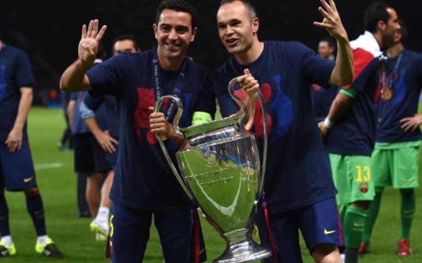 Iniesta e Xavi - Final da Liga dos Campeões 2015