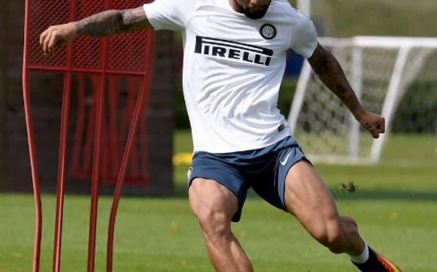 Gabigol faz primeiro treino com a Inter de Milão (Foto: Reprodução / Twitter)