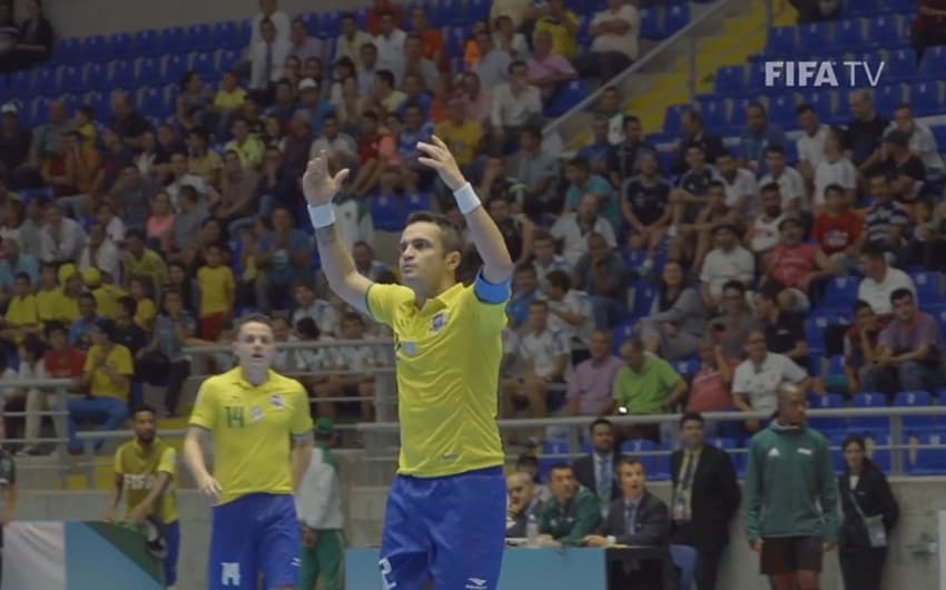 Fifa mostra bastidores do último jogo de Falcão no Mundial de Futsal