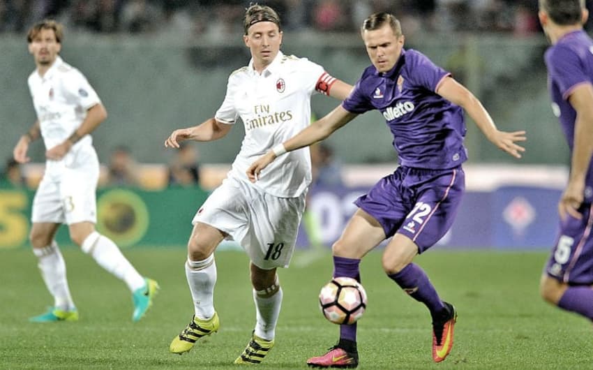 Ilicic e Montolivo - Fiorentina x Milan