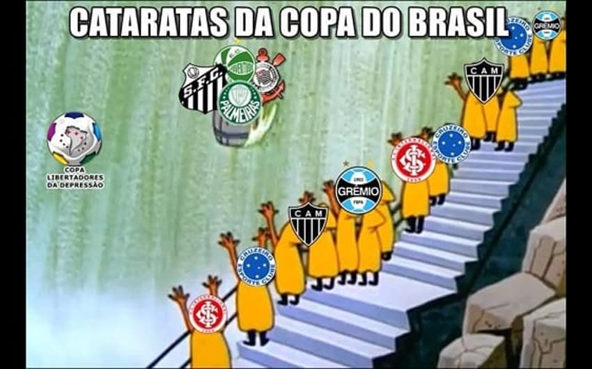 Memes brincaram com os times eliminados na Copa do Brasil