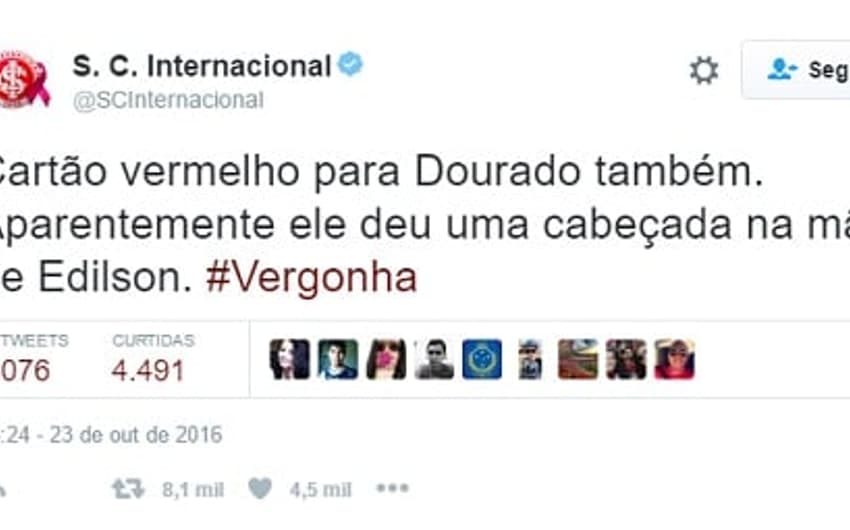 Grêmio e Internacional se provocam no Twitter