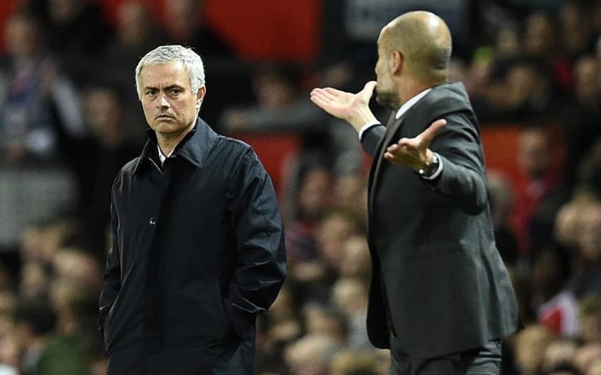 José Mourinho e Pep Guardiola - Manchester United x Manchester City