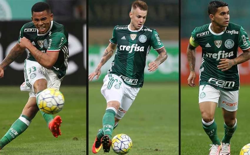 Gabriel Jesus, Róger Guedes e Dudu formam o trio mais utilizado no ataque do Palmeiras neste Brasileirão