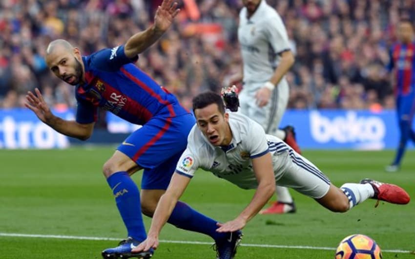 Lucas Vazquez e Mascherano - Barcelona x Real Madrid