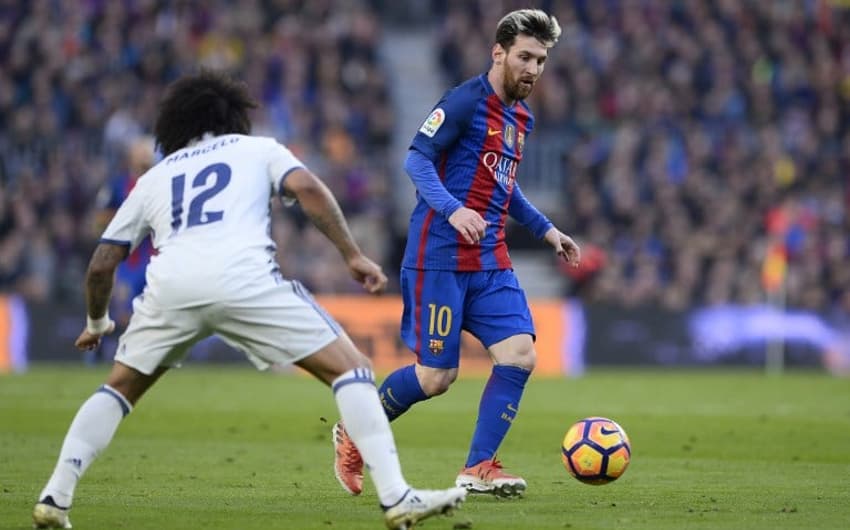 Messi e Marcelo - Barcelona x Real Madrid
