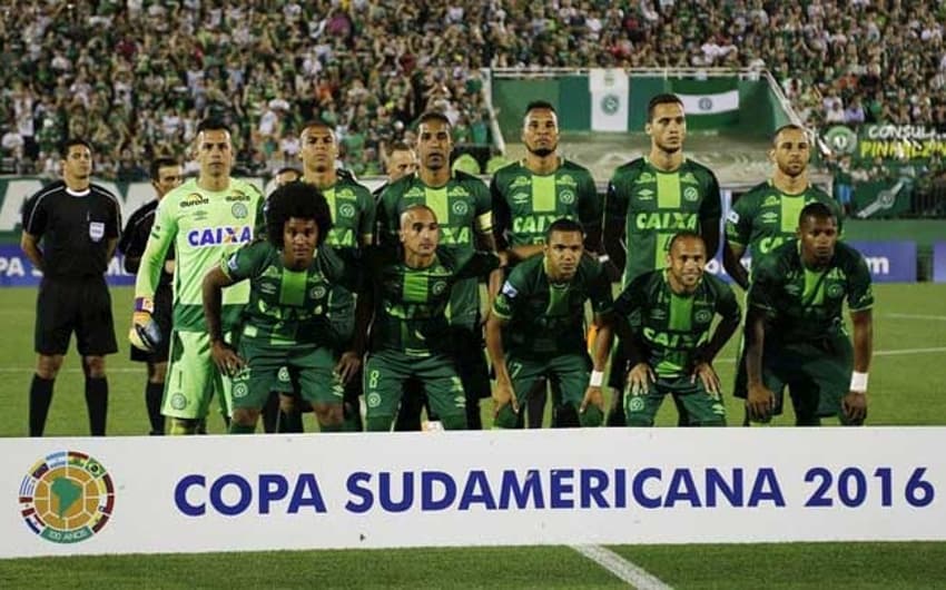 Chapecoense - Time posado em jogo da semi da Sul-Americana
