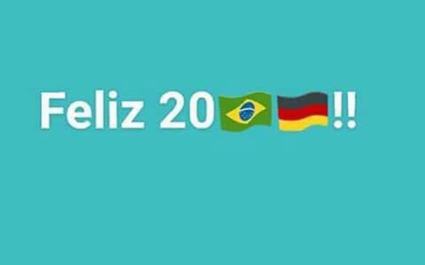Toni Kroos deseja Feliz Ano Novo relembrando 7 a 1 diante da Seleção Brasileira (Foto: Reprodução / Twitter)