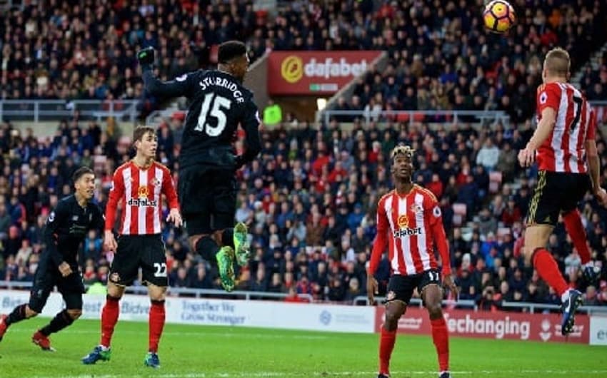 Gol do Liverpool contra o Sunderland (Foto: Reprodução / Twitter)