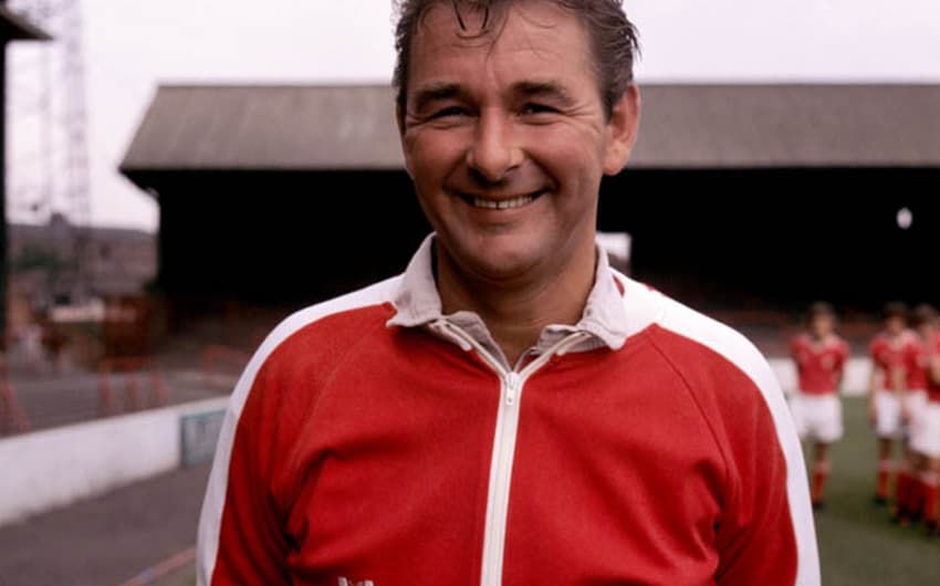 Brian Clough está na lista pelo trabalho que ele fez no Nottingham Forest, clube inglês que comandou entre 1975 e 1993