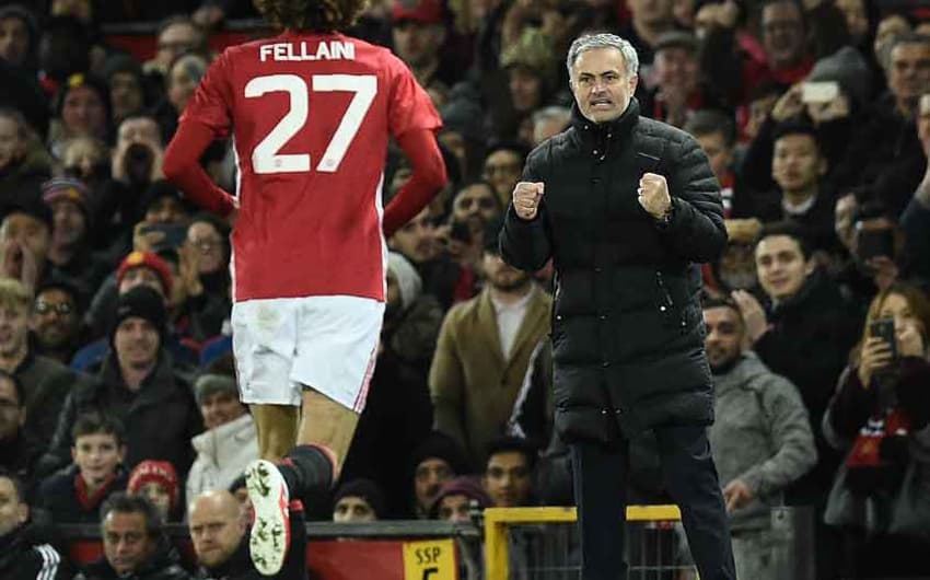 Fellaini e Mourinho - Manchester United x Hull City