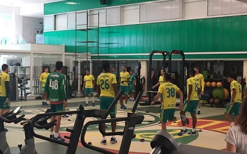 Treino físioc no Palmeiras