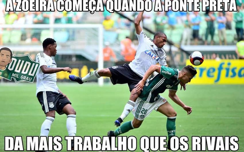 Amistoso entre Palmeiras e Ponte Preta rendeu brincadeiras na web