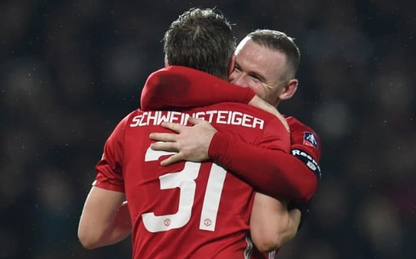 Schweinsteiger e Rooney - Manchester United x Wigan
