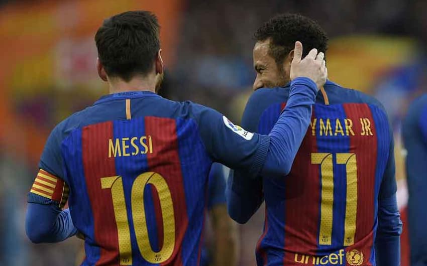 Messi fez de tudo para tentar segurar Neymar no Barcelona x Athletic Bilbao