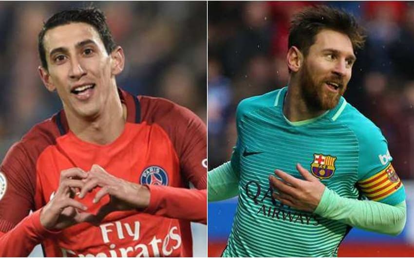 Duelo entre Di María e Messi marca o jogão desta terça-feira. Confira as imagens da temporada de Paris Saint-Germain e Barcelona&nbsp;