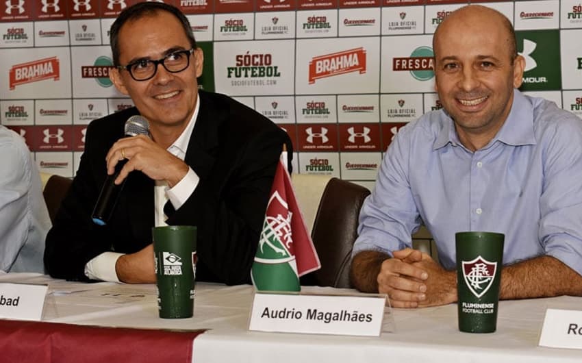 Pedro Abad faz o anuncio da Under Armour como fornecedora do material esportivo do Fluminense