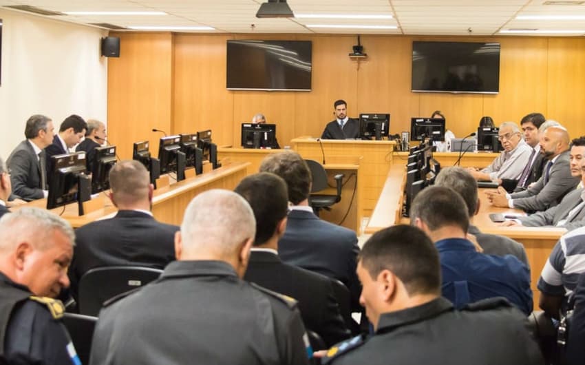 Audiência com clubes e Ferj no Tribunal de Justiça sobre torcida única (Foto: Bruno Dantas/TJRJ)