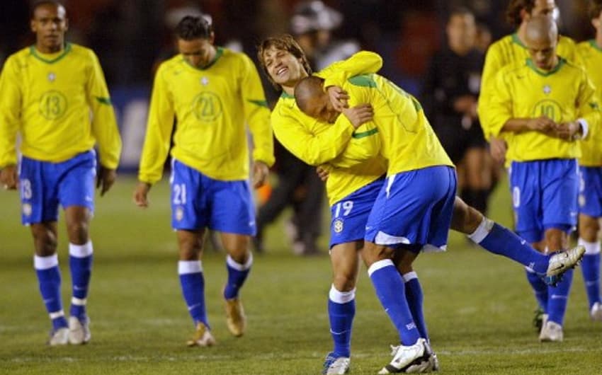 Diego e Luis Fabiano - Seleção Brasileira