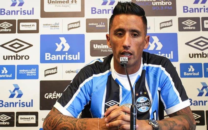 Apresentação Barrios no Grêmio